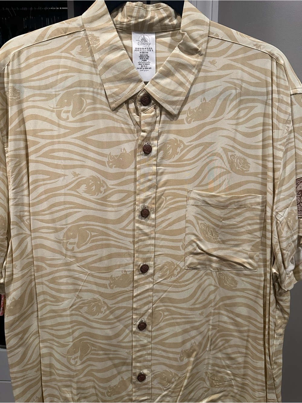 Disney Animal Kingdom 25th Anniversary Short-Sleeve Button-Down Shirt